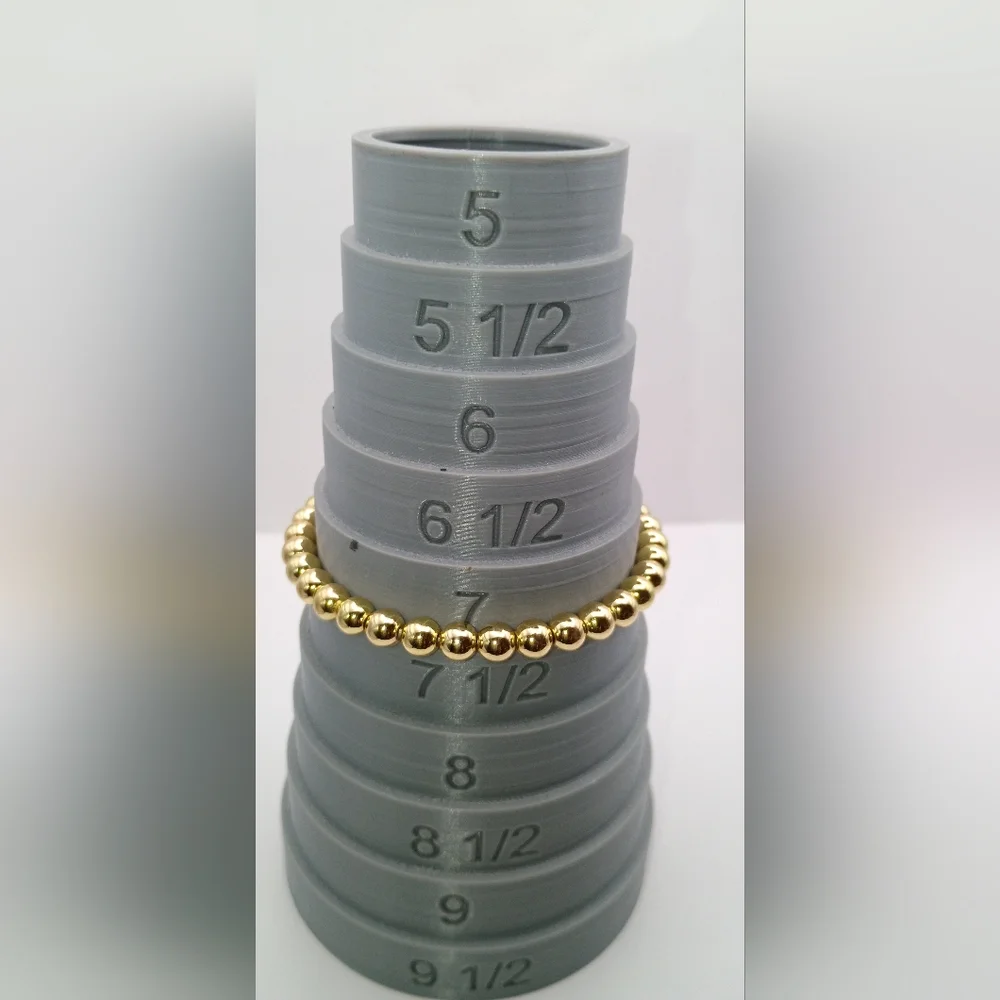 Men's White Howlite & Gold Beaded Bracelet Set
